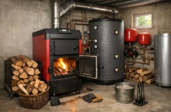 Дровяная автономная котельная в доме