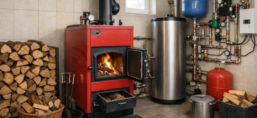 Котельная в доме с дровяным котлом