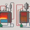 Принципиальные схемы паровых и водогрейных котельных